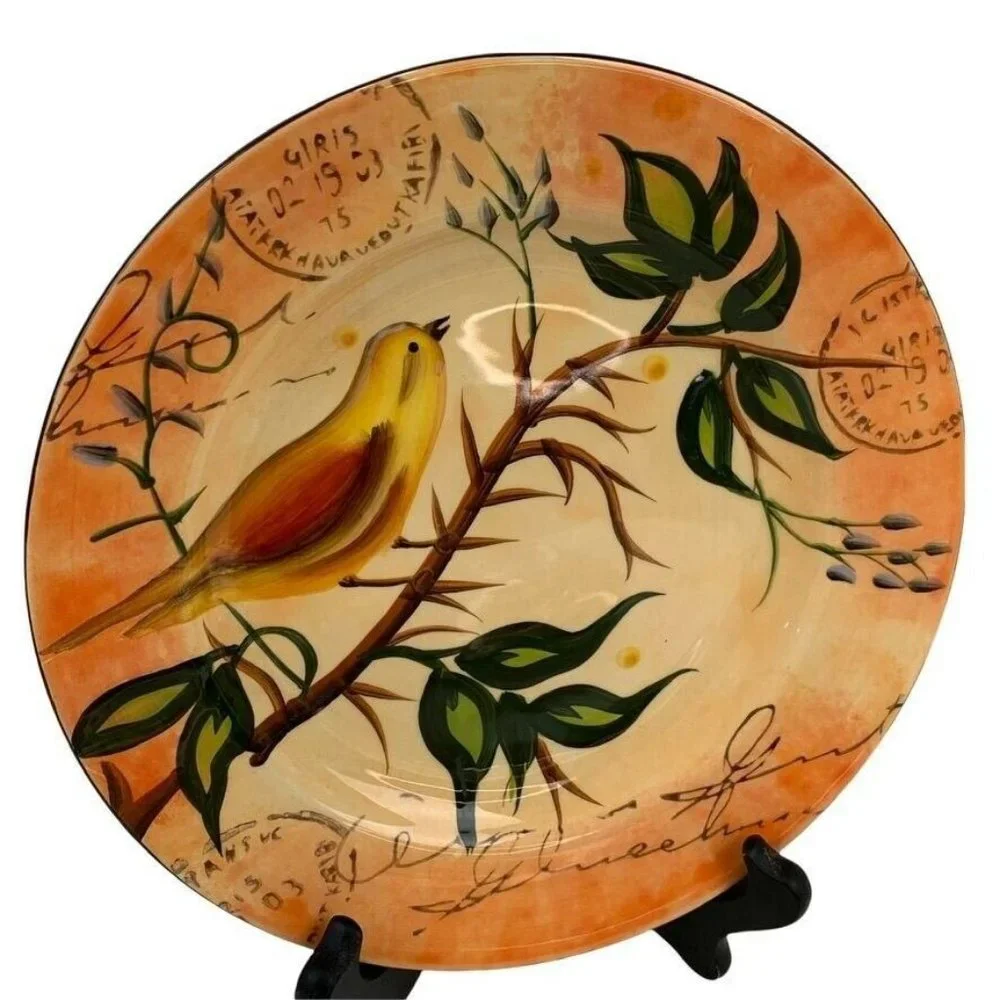 Pier 1 Bird Salad Dessert Lunch Plates 8.5